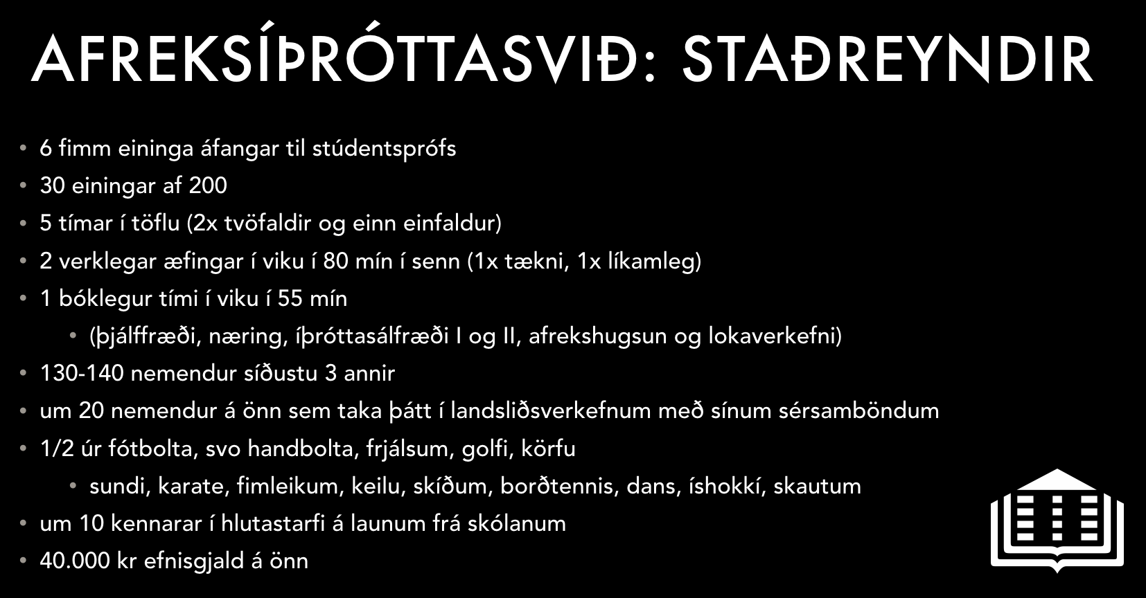 afr stadreyndir